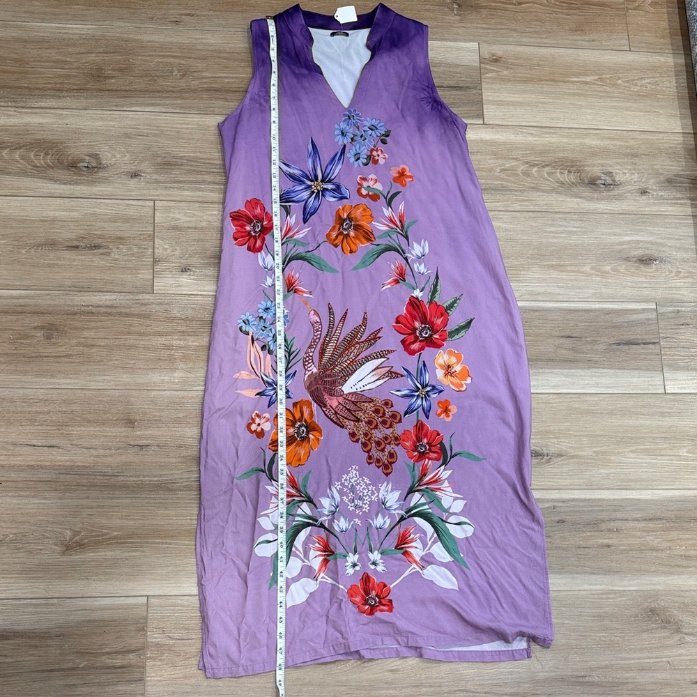 Floral Purple Maxi Dress - Picture 3 of 8